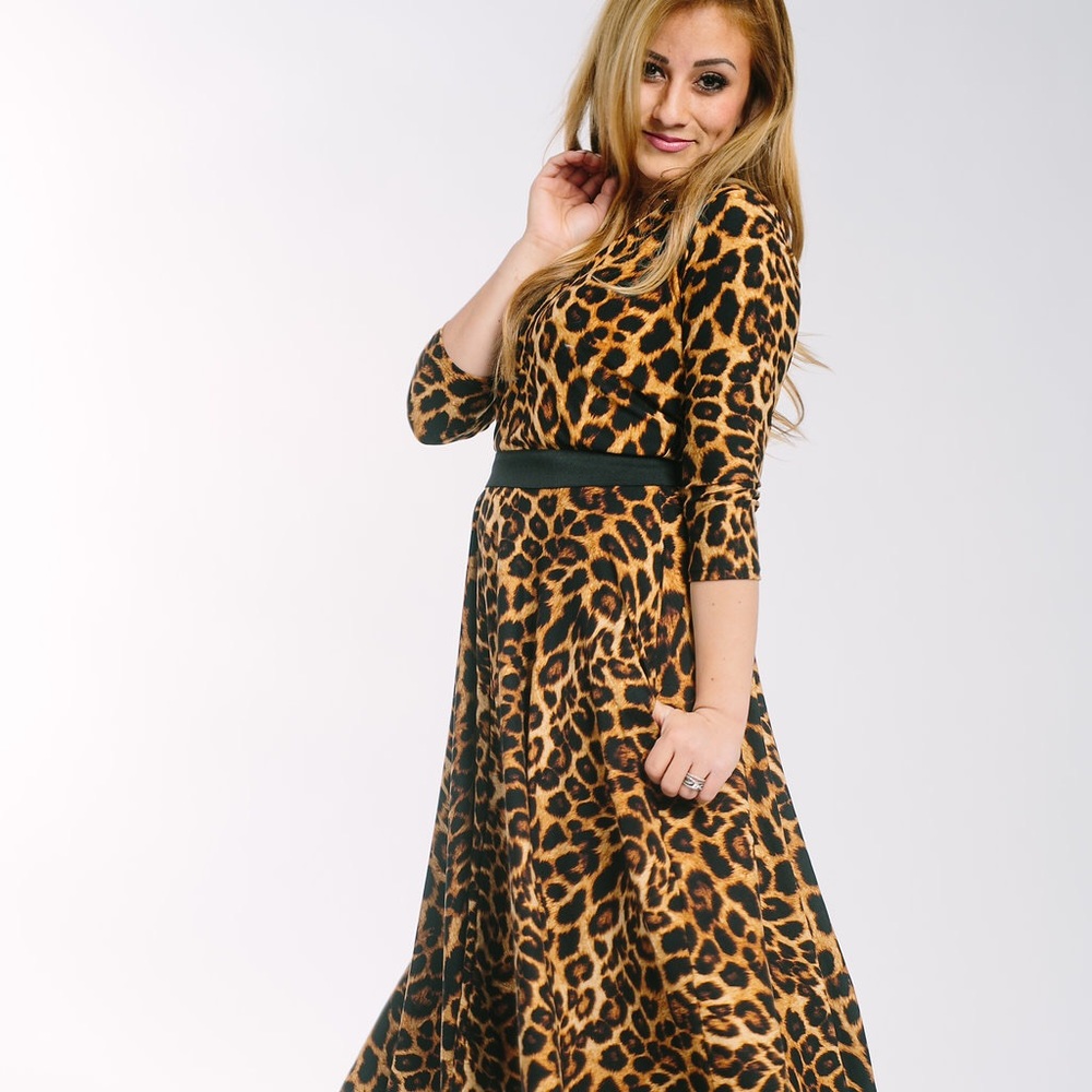 Cheetah Curie Dress - Agnes & Dora